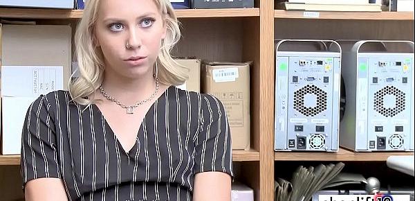  Sexy small tits blonde teen busted by a bad policeman